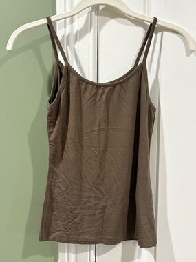 Women's Brown Cotton-Spandex camisole